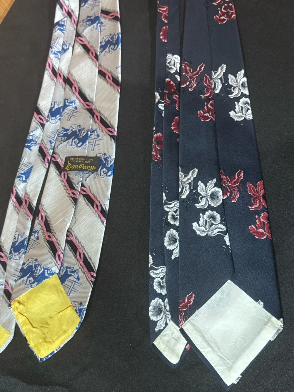 Men's Floral and Patterned Ties - Blue and‎ Gray
